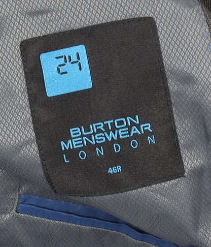 Mens UK Size 46 Burton Menswear London Regular Grey Suit Jacket