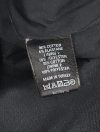 Oasis Women’s Black Floral Cotton Blend Blazer UK 12