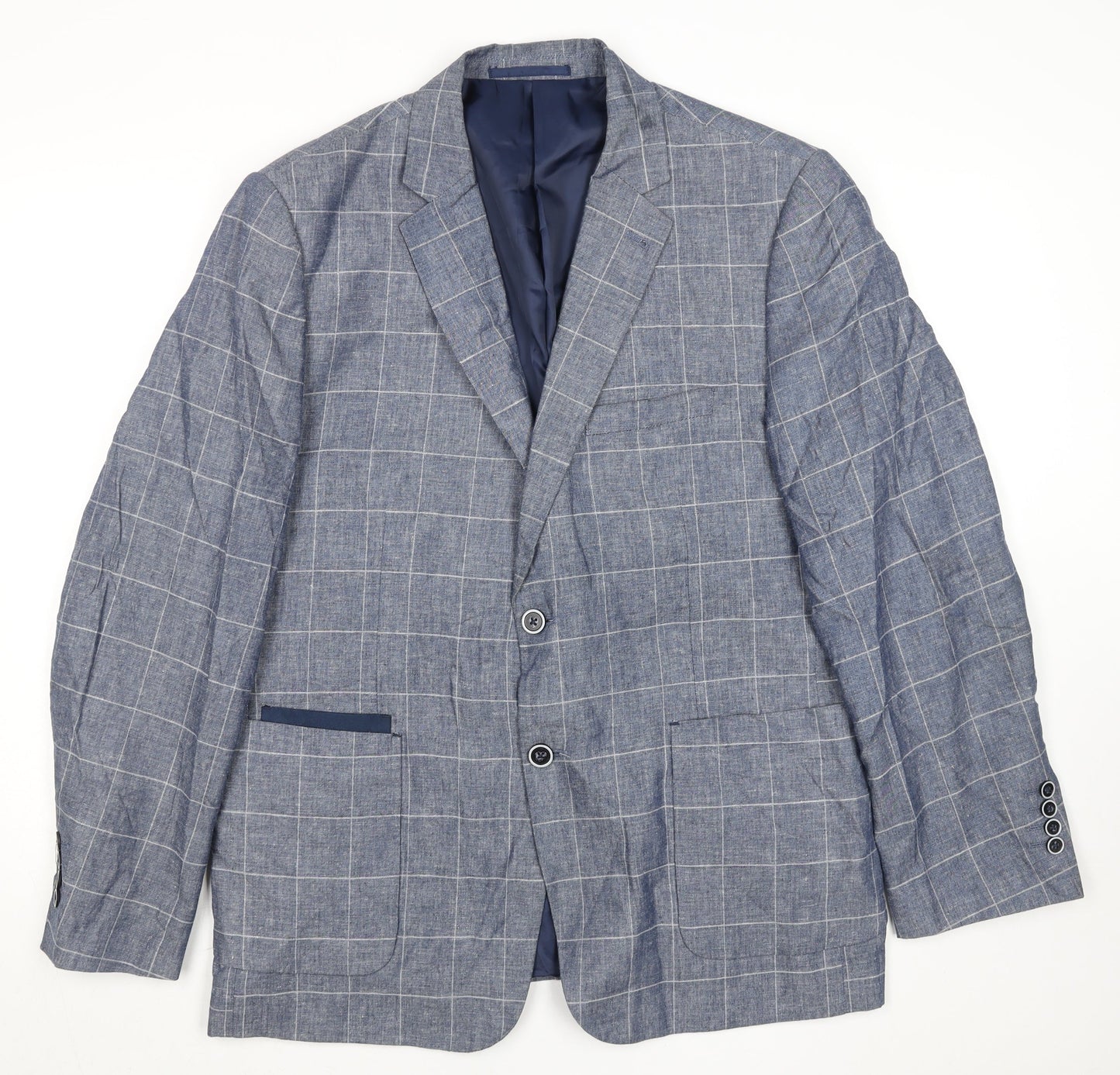 Mens UK Size 44 Broadstone Bros Regular Blue Suit Jacket