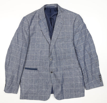 Mens UK Size 44 Broadstone Bros Regular Blue Suit Jacket