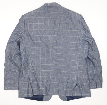 Mens UK Size 44 Broadstone Bros Regular Blue Suit Jacket