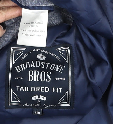 Mens UK Size 44 Broadstone Bros Regular Blue Suit Jacket