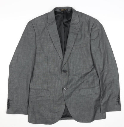 Mens UK Size 38 Sazio Regular Grey Suit Jacket