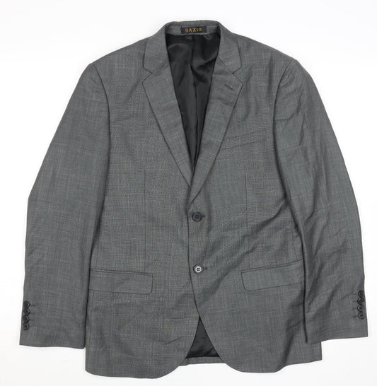 Mens UK Size 38 Sazio Regular Grey Suit Jacket