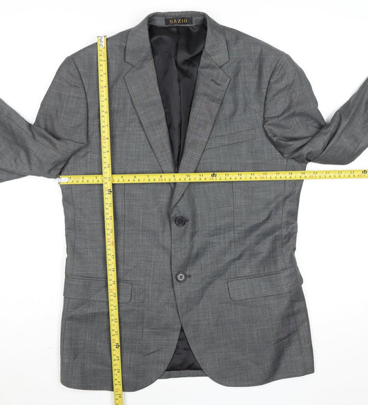 Mens UK Size 38 Sazio Regular Grey Suit Jacket