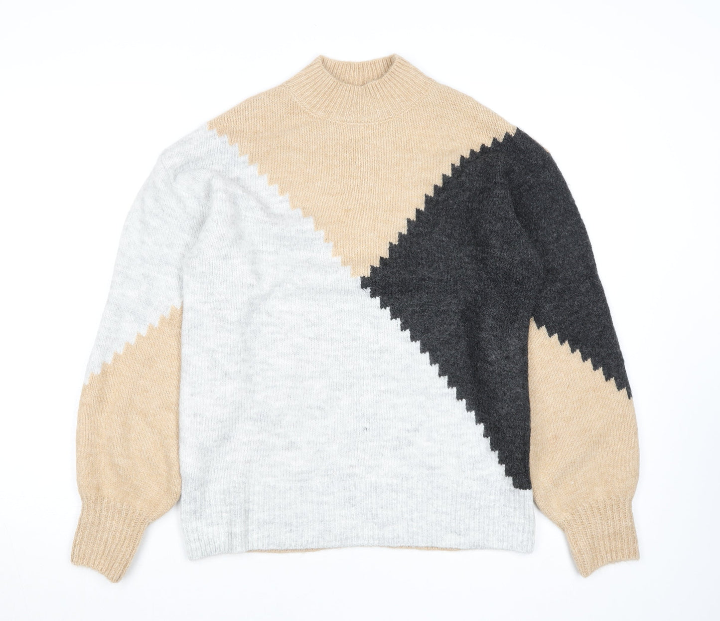 Womens UK Size S New Look Beige Pullover Jumper