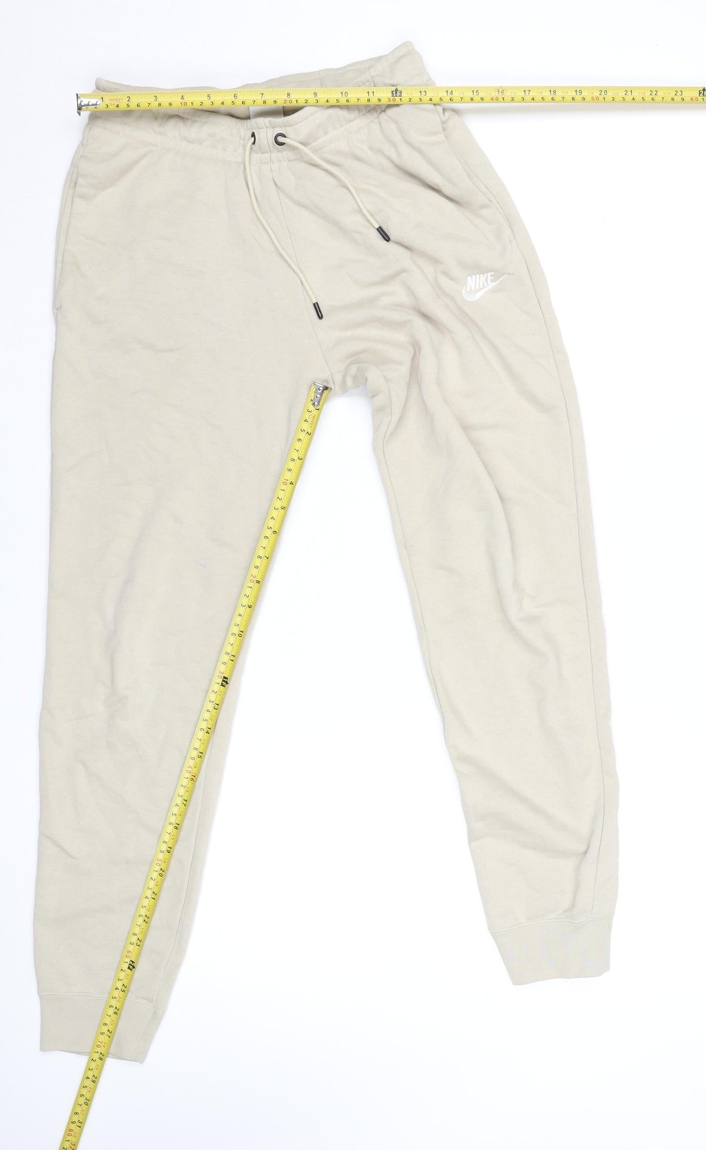 Nike Women’s Beige Jogger Sweatpants Small Cotton Blend