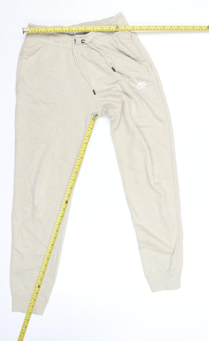 Nike Women’s Beige Jogger Sweatpants Small Cotton Blend