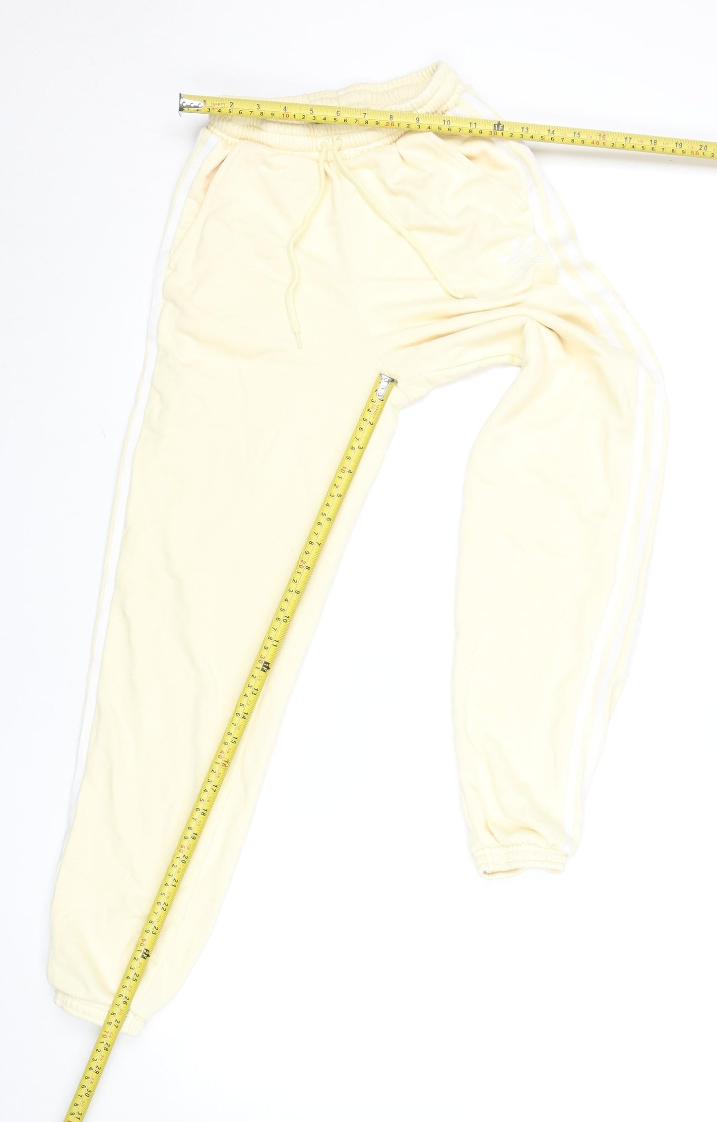 Womens UK Size 4 adidas Regular Fit Jogger Beige Trousers