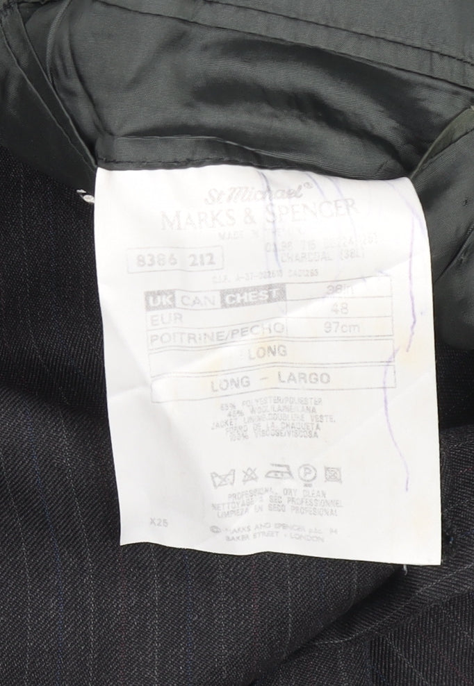 Mens UK Size L Marks and Spencer Regular Grey Suit Jacket