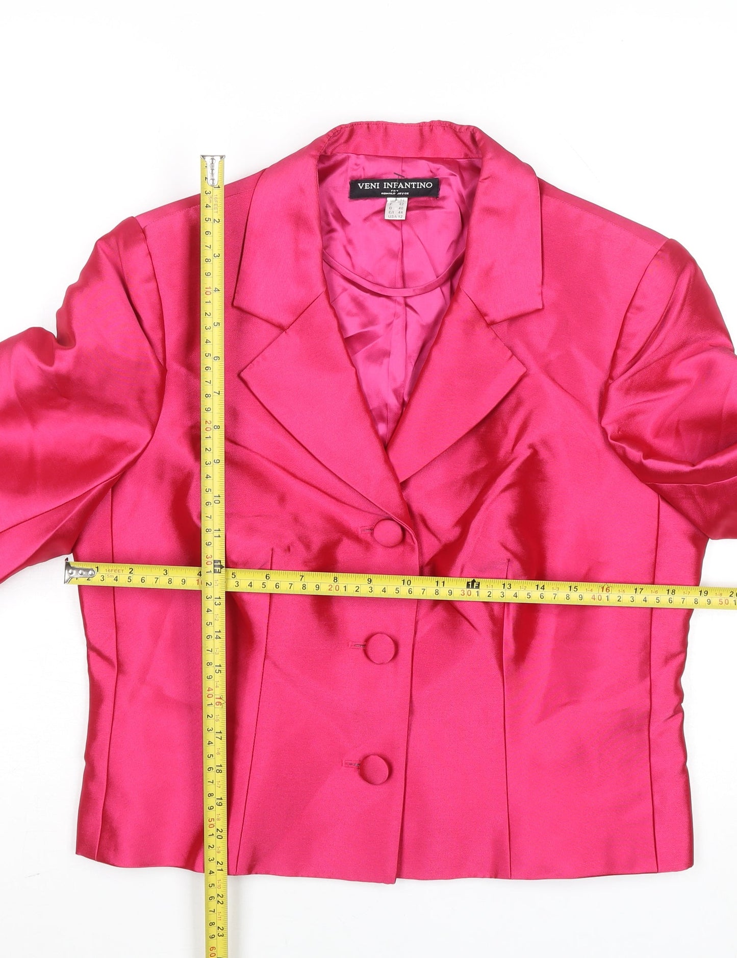 Womens UK Size 14 Veni Infantino Regular Pink Blazer