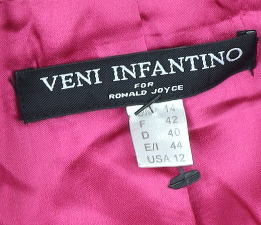 Womens UK Size 14 Veni Infantino Regular Pink Blazer