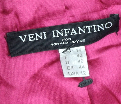 Womens UK Size 14 Veni Infantino Regular Pink Blazer