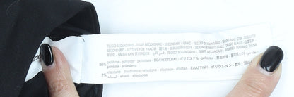 Zara Men Black Slim Fit Dress Pants 32W Formal Satin Trim Trousers