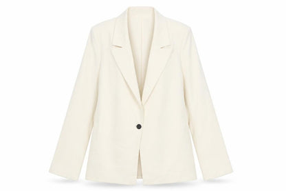 PRETTYLITTLETHING Women Beige Size 10 Blazer Mid-Length Jacket