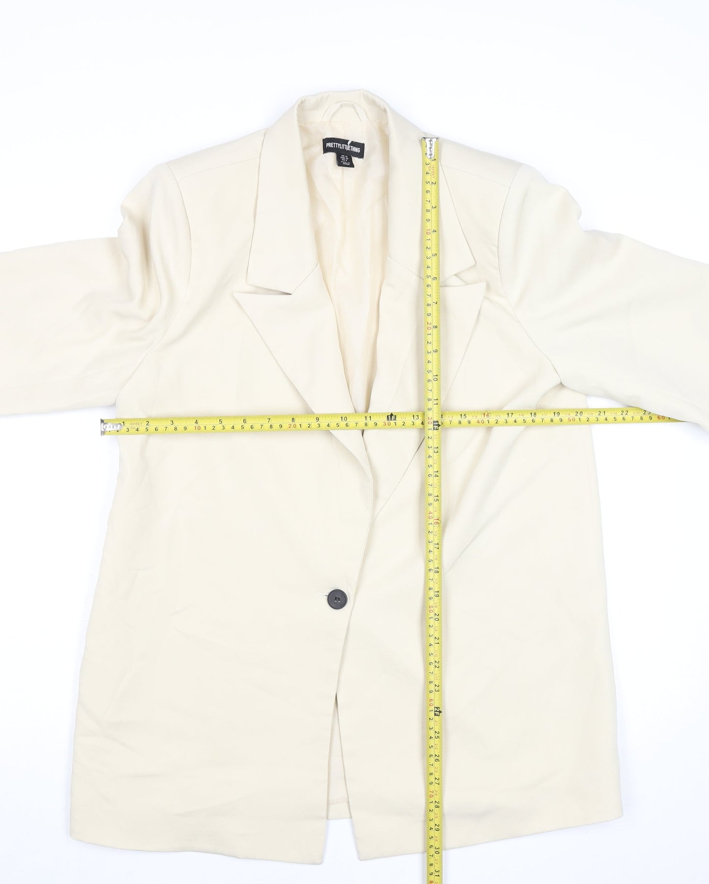 Womens UK Size 10 PRETTYLITTLETHING Beige Basic Jacket