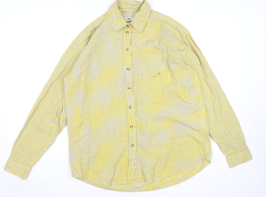 BDG Urban Outfitters Men's Yellow Check Cotton Long Sleeve Shirt XS