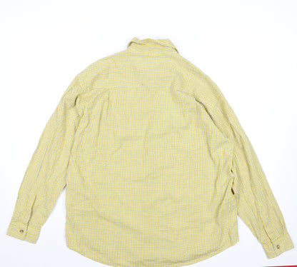 BDG Urban Outfitters Men's Yellow Check Cotton Long Sleeve Shirt XS