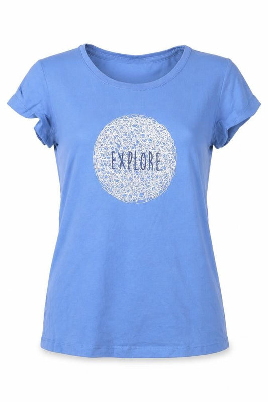 Womens UK Size 8 Craghoppers Blue Basic T-Shirt