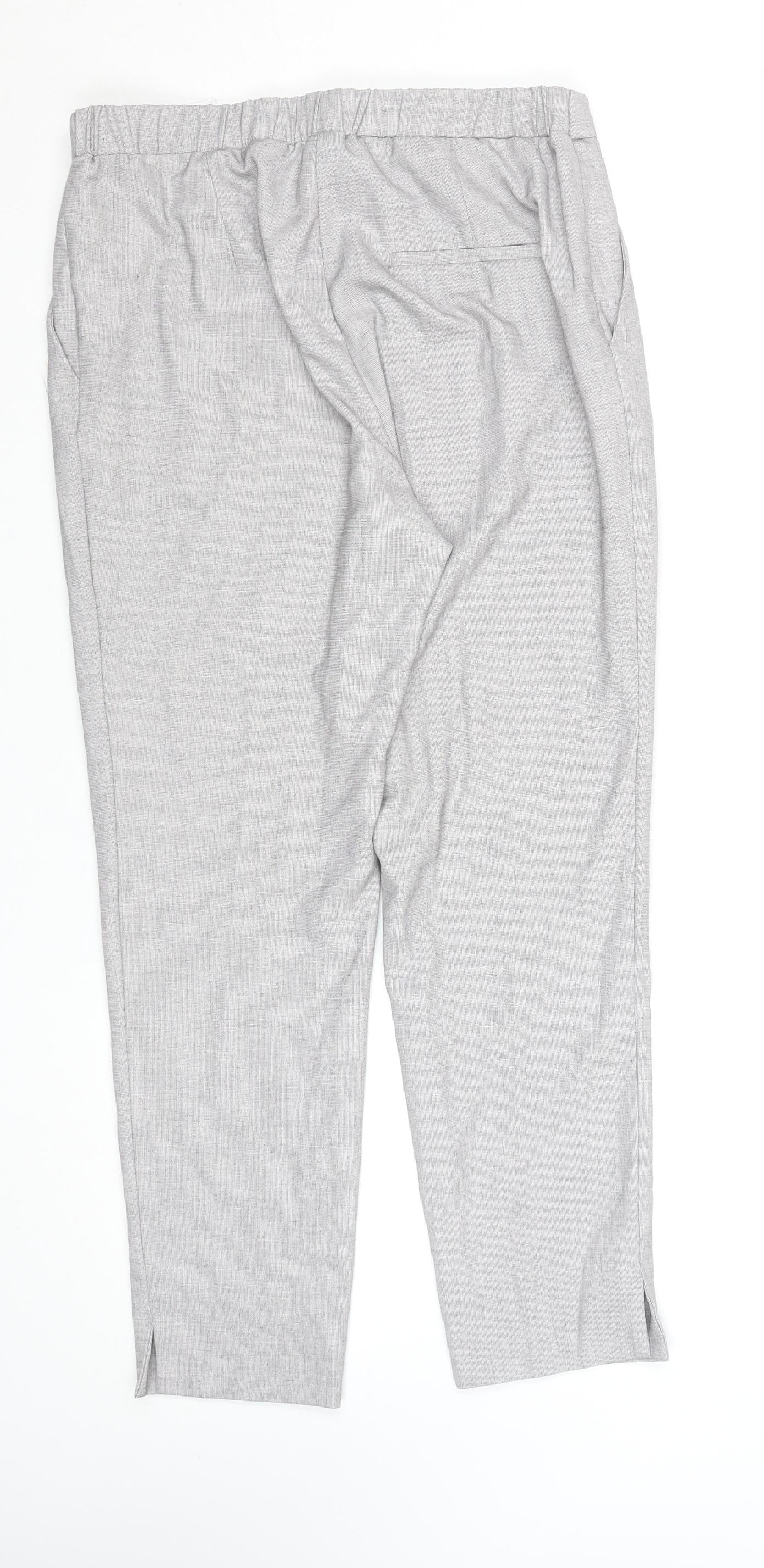 Womens UK Size 10 H&M Regular Fit Casual Workwear Grey Trousers