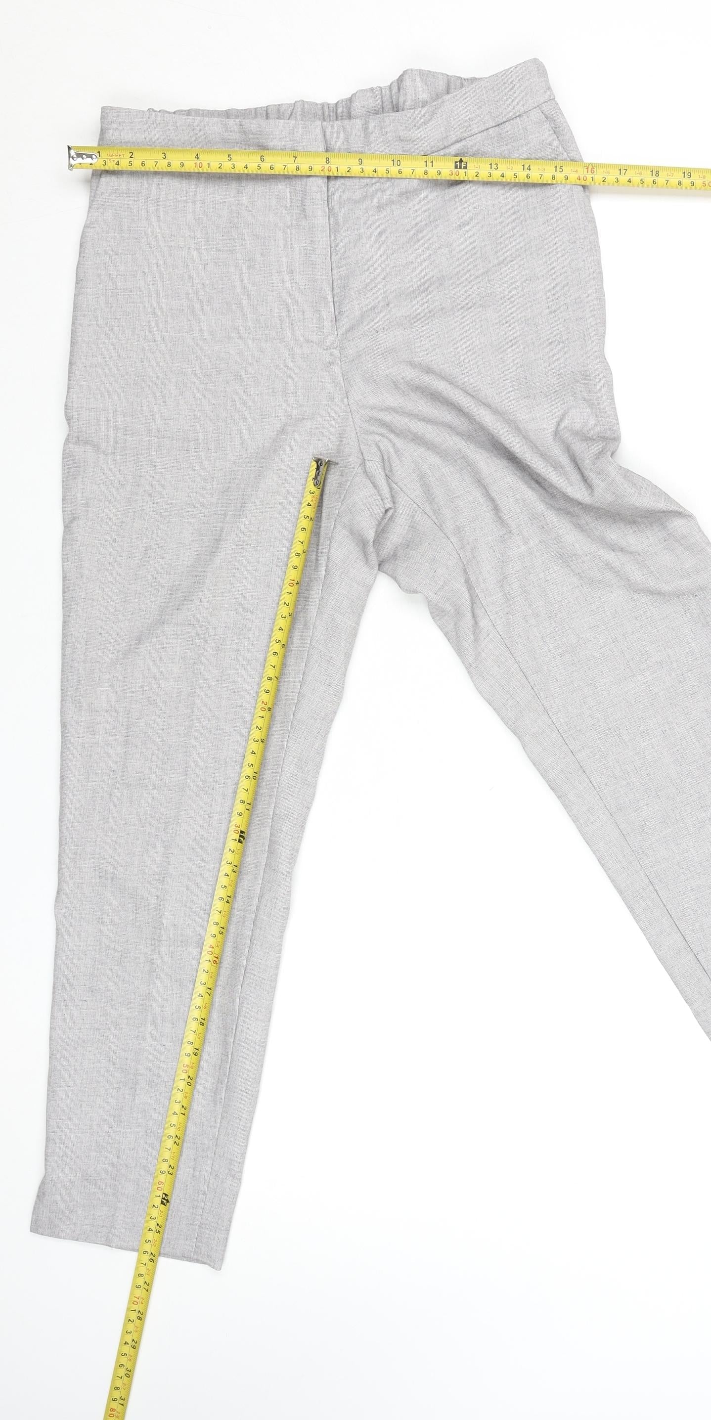 Womens UK Size 10 H&M Regular Fit Casual Workwear Grey Trousers
