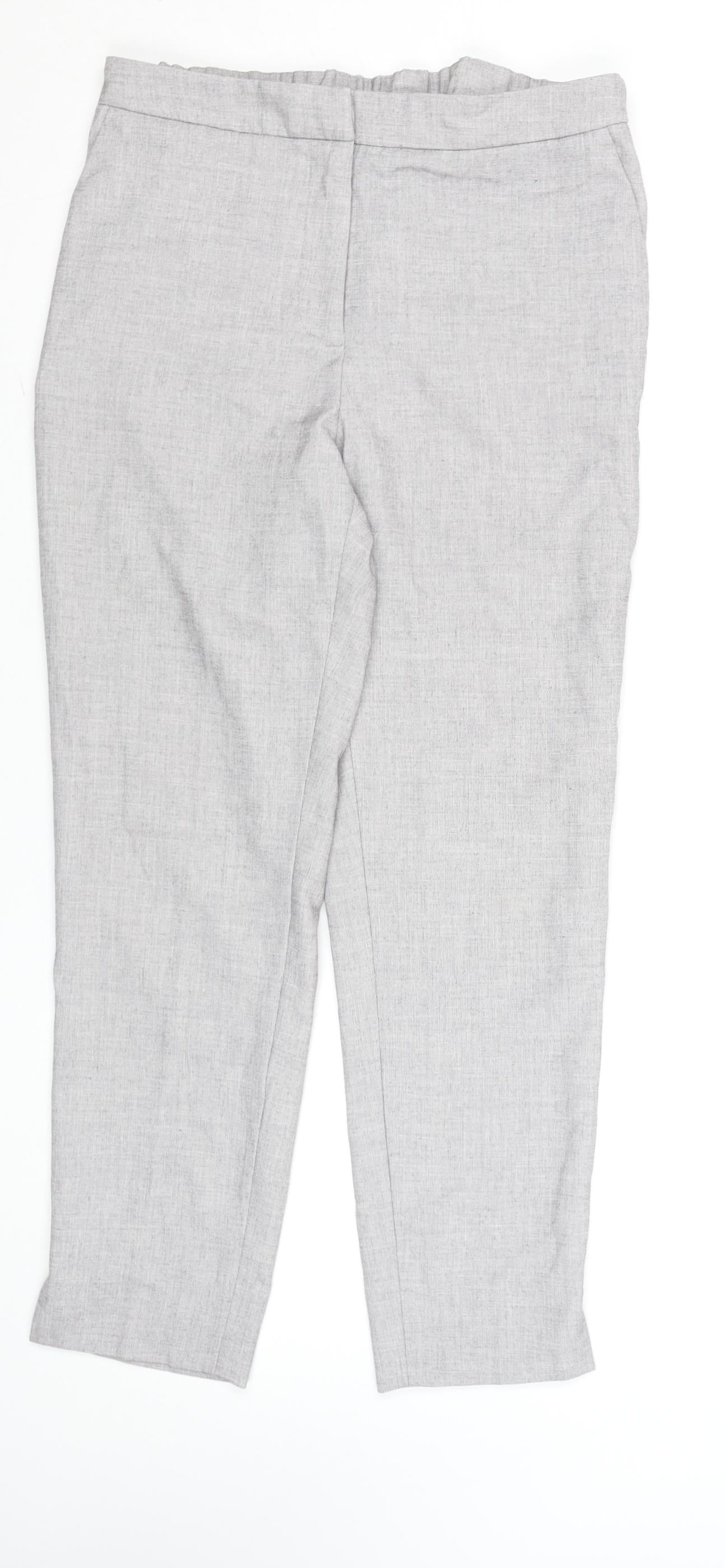 Womens UK Size 10 H&M Regular Fit Casual Workwear Grey Trousers