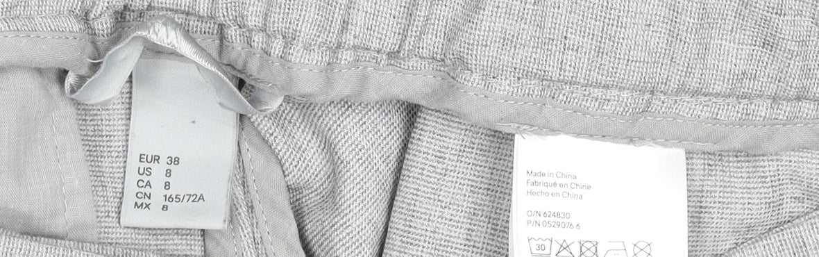 Womens UK Size 10 H&M Regular Fit Casual Workwear Grey Trousers