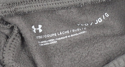 Under Armour Boys Grey L Jogger Sweatpants Cotton Blend Activewear