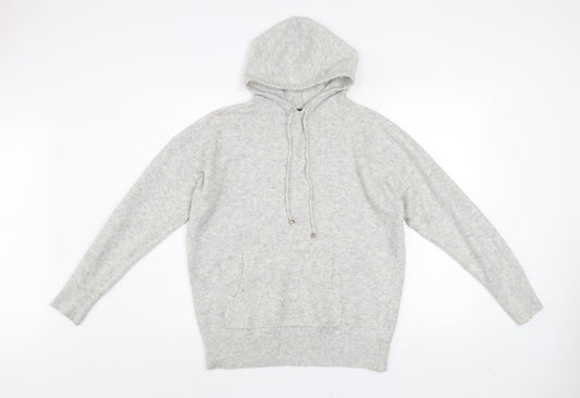 Dunnes Women’s Grey Acrylic Blend Hoodie Medium Casual Pullover