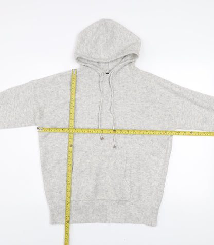 Dunnes Women’s Grey Acrylic Blend Hoodie Medium Casual Pullover