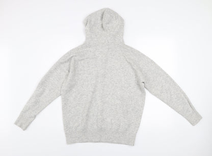 Dunnes Women’s Grey Acrylic Blend Hoodie Medium Casual Pullover