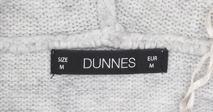 Dunnes Women’s Grey Acrylic Blend Hoodie Medium Casual Pullover