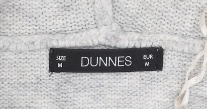 Dunnes Women’s Grey Acrylic Blend Hoodie Medium Casual Pullover