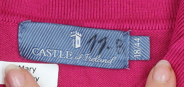 Womens UK Size 18 Castle of Ireland Pink Pullover Jumper