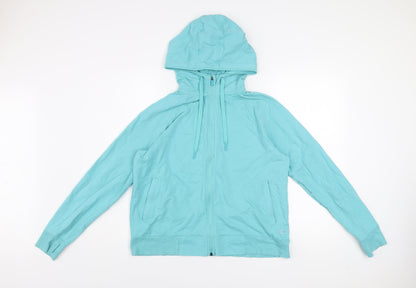 Marks and Spencer Womens Blue Size 16 Hooded Full Zip Track Jacket