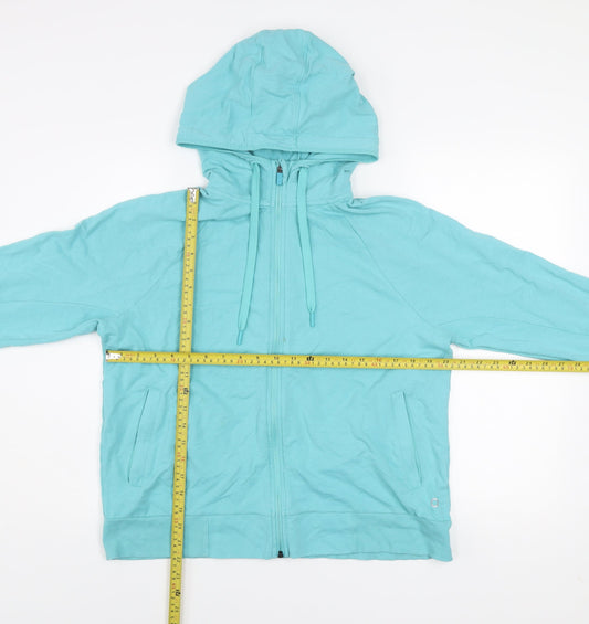 Marks and Spencer Womens Blue Size 16 Hooded Full Zip Track Jacket