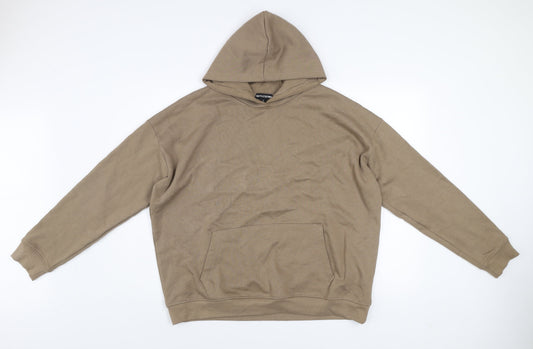 Mens UK Size S PRETTYLITTLETHING Beige Pullover Hoodie