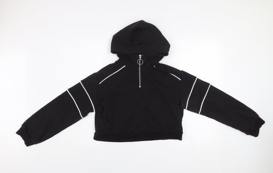 Womens UK Size S H&M Divided Black Pullover Hoodie