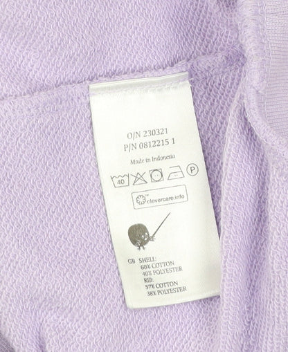 Womens UK Size S Monki Purple Pullover Sweatshirt