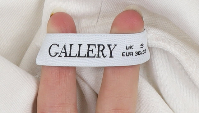 Womens UK Size S Gallery Ivory Pullover Sweatshirt
