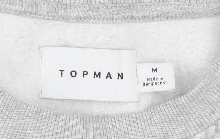 Mens UK Size M Topman Grey Pullover Sweatshirt