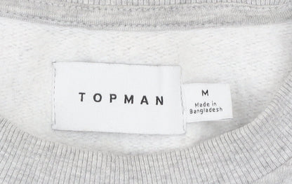 Mens UK Size M Topman Grey Pullover Sweatshirt