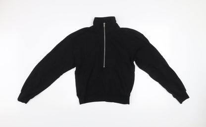 Womens UK Size 2XS H&M Black Pullover Sweatshirt