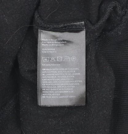 Womens UK Size 2XS H&M Black Pullover Sweatshirt