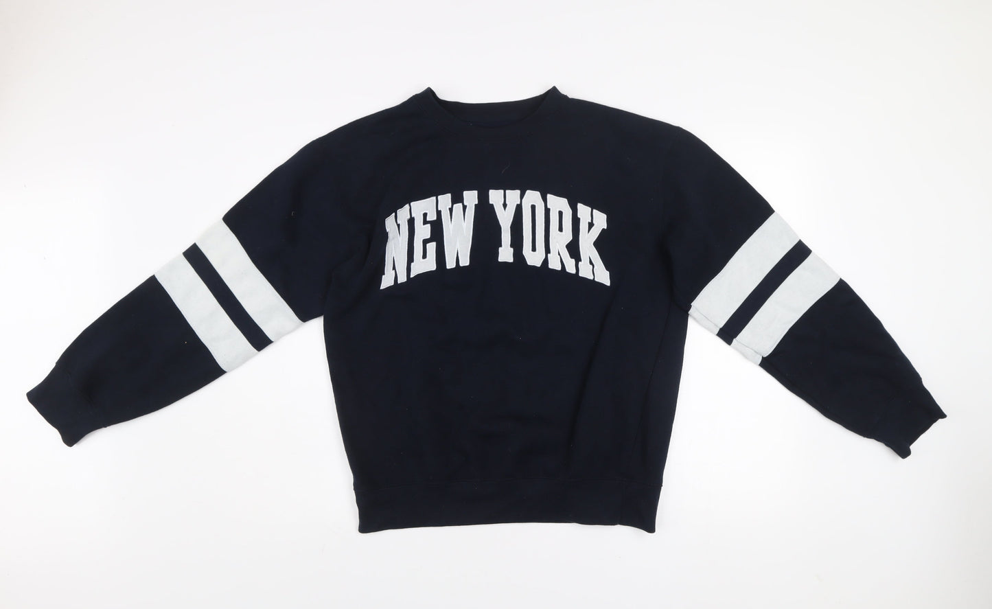 Womens UK Size L New York Popular Blue Pullover Sweatshirt