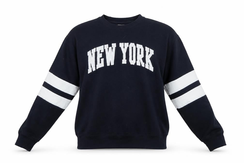 Womens UK Size L New York Popular Blue Pullover Sweatshirt