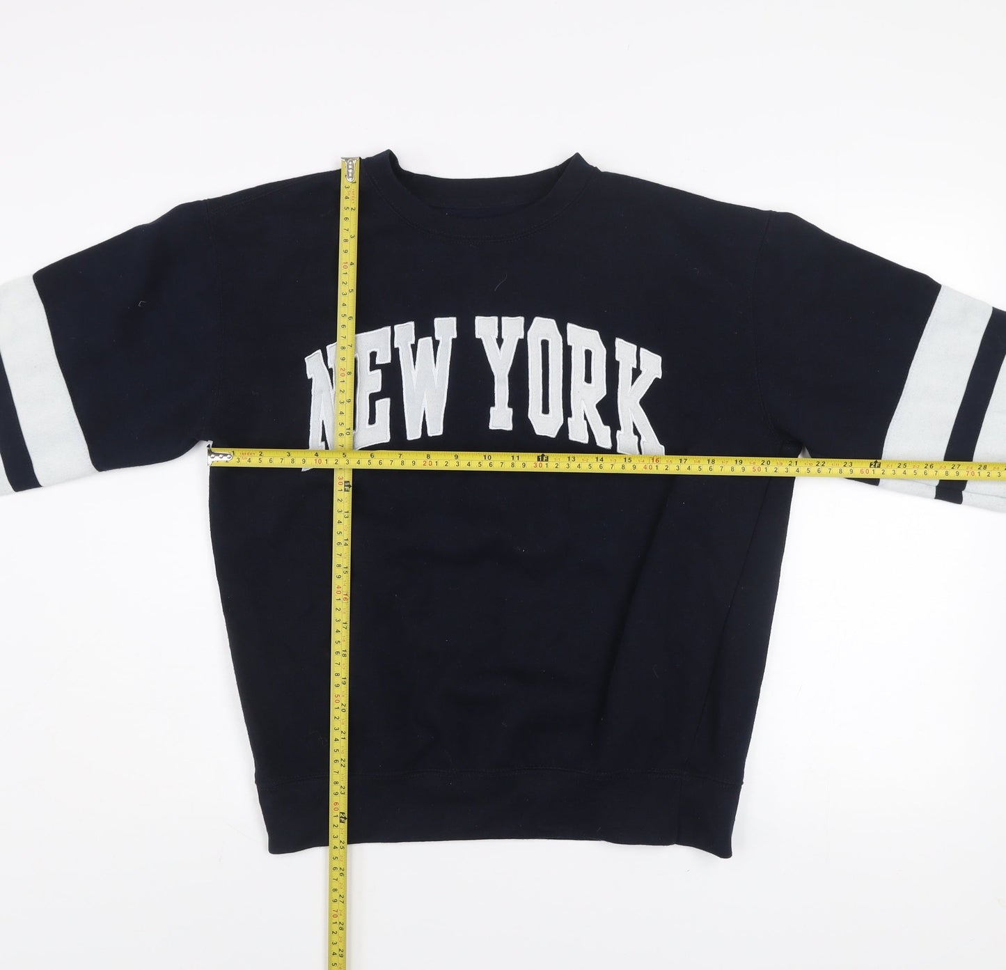 Womens UK Size L New York Popular Blue Pullover Sweatshirt