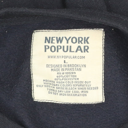 Womens UK Size L New York Popular Blue Pullover Sweatshirt