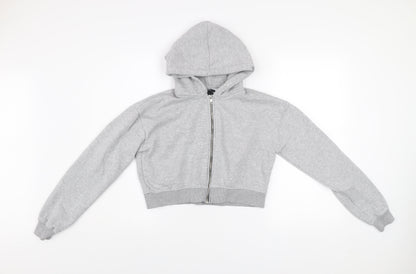 Womens UK Size M PRETTYLITTLETHING Grey Gym & Training Casual Walking Jacket