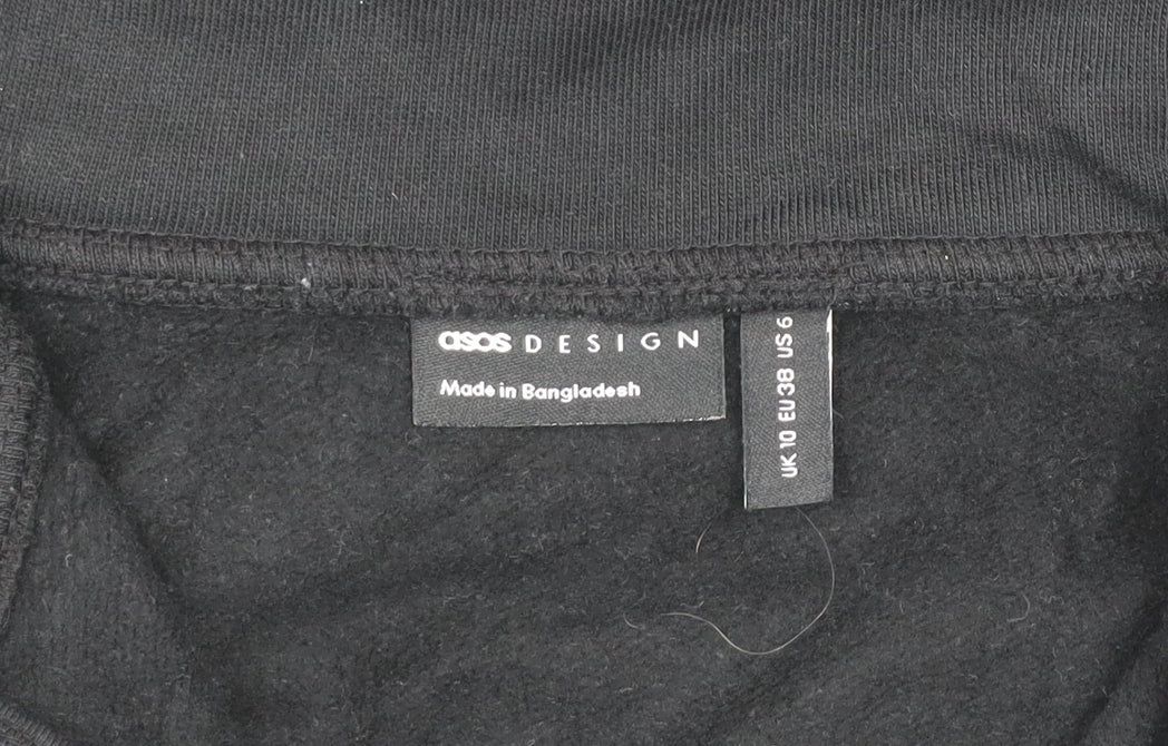 Womens UK Size 10 ASOS Design Black Pullover Sweatshirt
